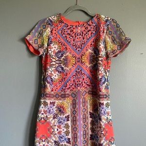 Multi-Color Print Shift Dress